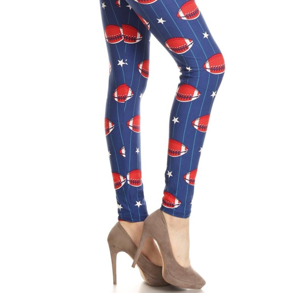 Football Print Leggings - Picture 2 of 5